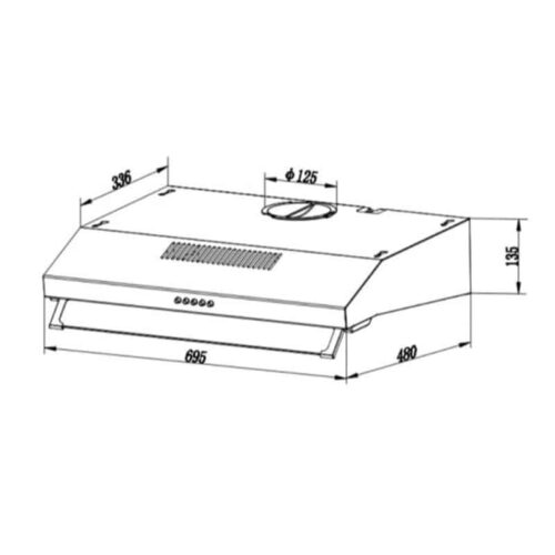 Kích thước của Máy hút mùi Teka CH 107BG