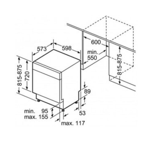 Kích thước máy rửa bát Malloca WQP6-3207A