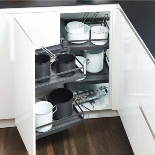 Phụ kiện kệ xoay, khung rổ Magic Corner, bên phải Hafele 546.17.233