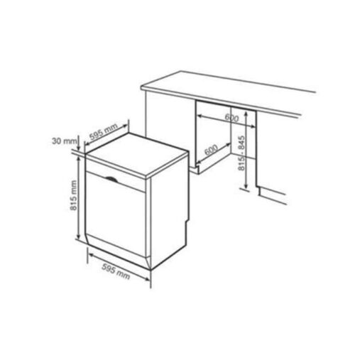 Kích thước máy rửa bát Bosch SMS6ZCW00E